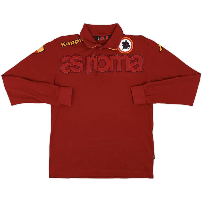 2007-08 Roma Kappa Polo L/S Shirt - 9/10 - (S)
