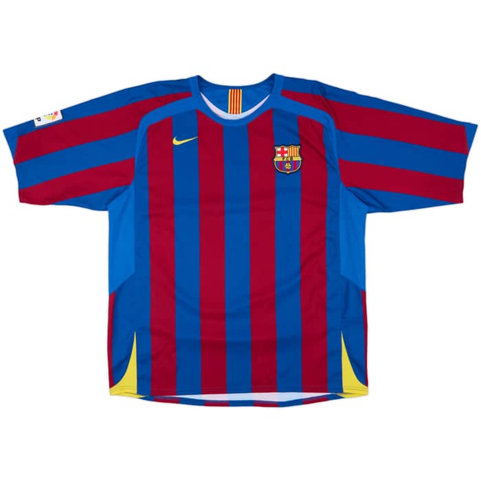 2005-06 Barcelona Home Shirt Ronaldinho #10 - 9/10 - (XL)