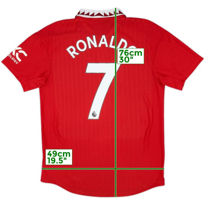 2022-23 Manchester United Authentic Home Shirt Ronaldo #7 - 8/10 - (M)