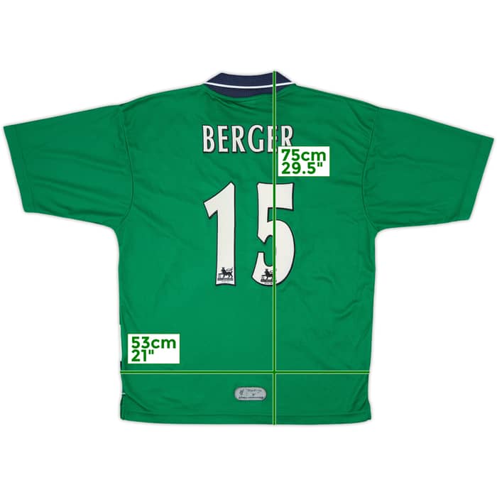 1999-00 Liverpool Away Shirt Berger #15 - 8/10 - (M)