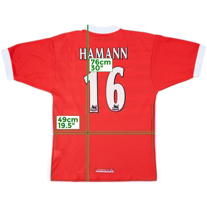 1998-00 Liverpool Home Shirt Hamann #16 - 8/10 - (M)