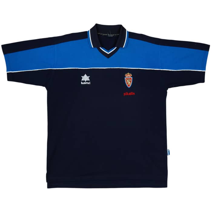 1999-00 Real Zaragoza Luanvi Cotton Tee - 8/10 - (XXL)