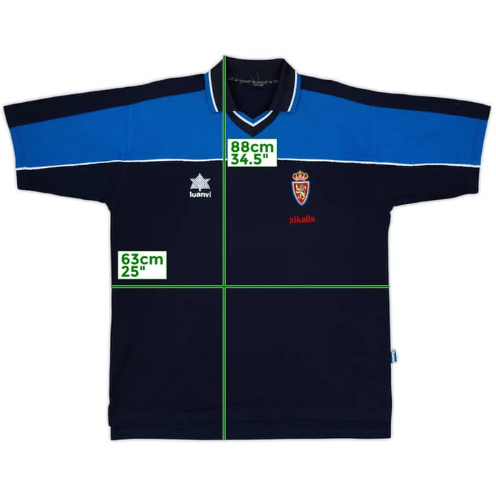 1999-00 Real Zaragoza Luanvi Cotton Tee - 8/10 - (XXL)