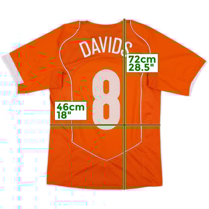 2004-06 Netherlands Home Shirt Davids #8 - 8/10 - (S)