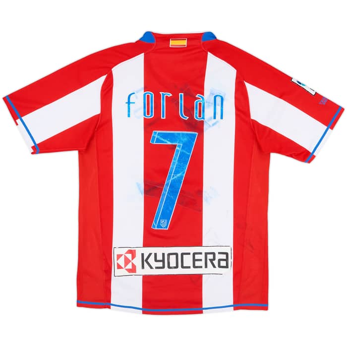 2007-08 Atletico Madrid Home Shirt Forlan #7 - 4/10 - (S)