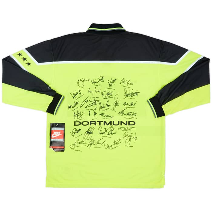 1997-98 Borussia Dortmund 'Signed' Champions League Home L/S Shirt (XL)