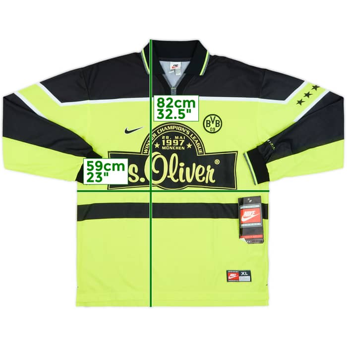1997-98 Borussia Dortmund 'Signed' Champions League Home L/S Shirt (XL)