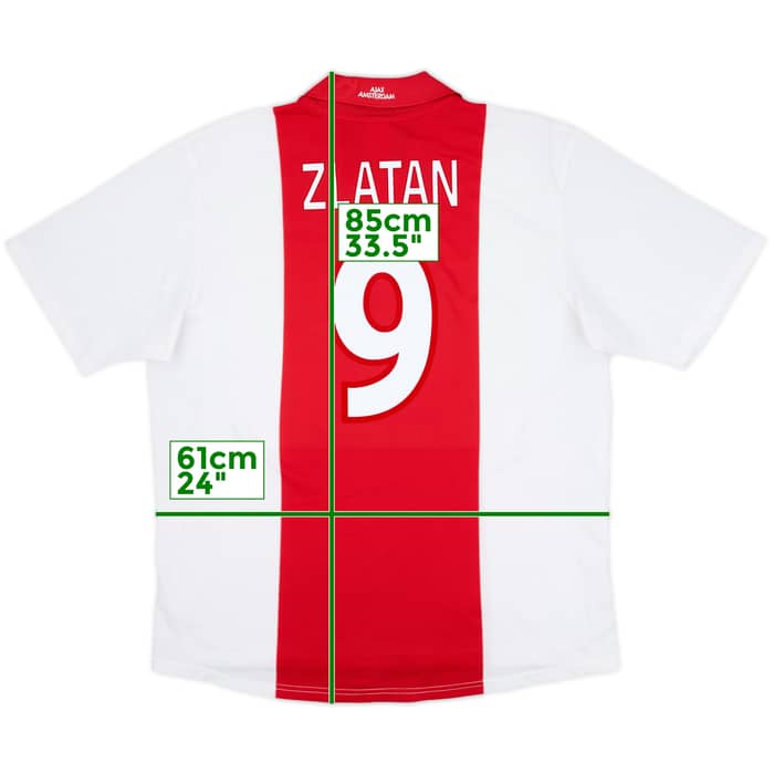 2001-02 Ajax Home Shirt Zlatan #9 - 8/10 - (XL)