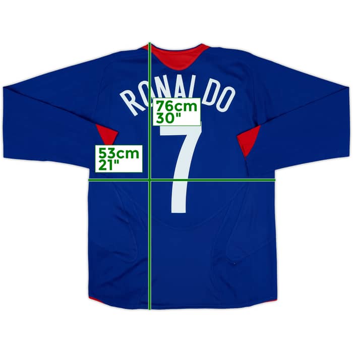 2005-06 Manchester United Away L/S Shirt Ronaldo #7 - 7/10 - (M)