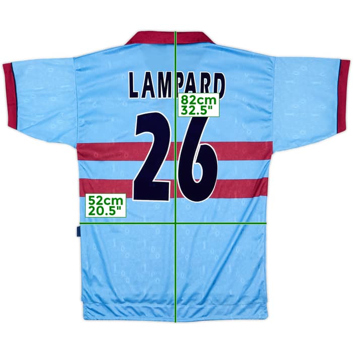 1995-97 West Ham Centenary Away Shirt Lampard #26 - 7/10 - (M)