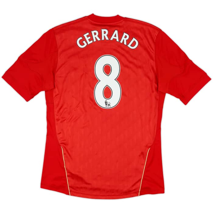 2010-12 Liverpool Home Shirt Gerrard #8 - 7/10 - (M)