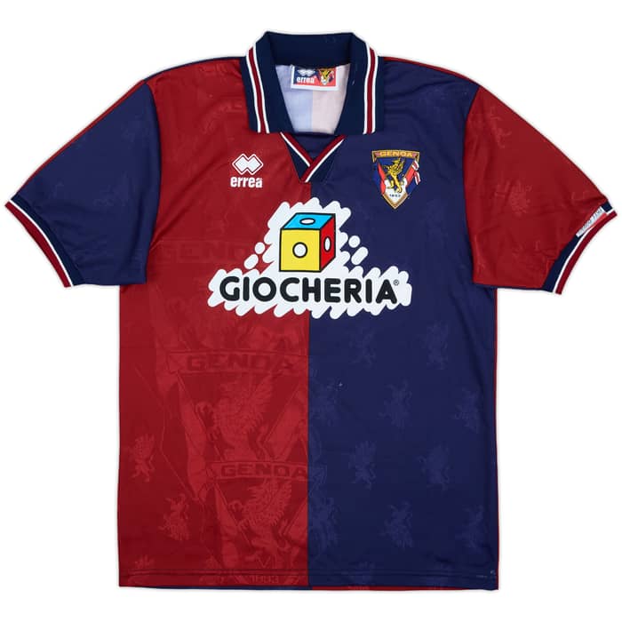 1995-96 Genoa Home Shirt Montella #9 - 4/10 - (M)