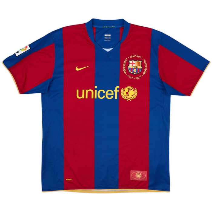 2007-08 Barcelona Home Shirt Ronaldinho #10 - 10/10 - (L)