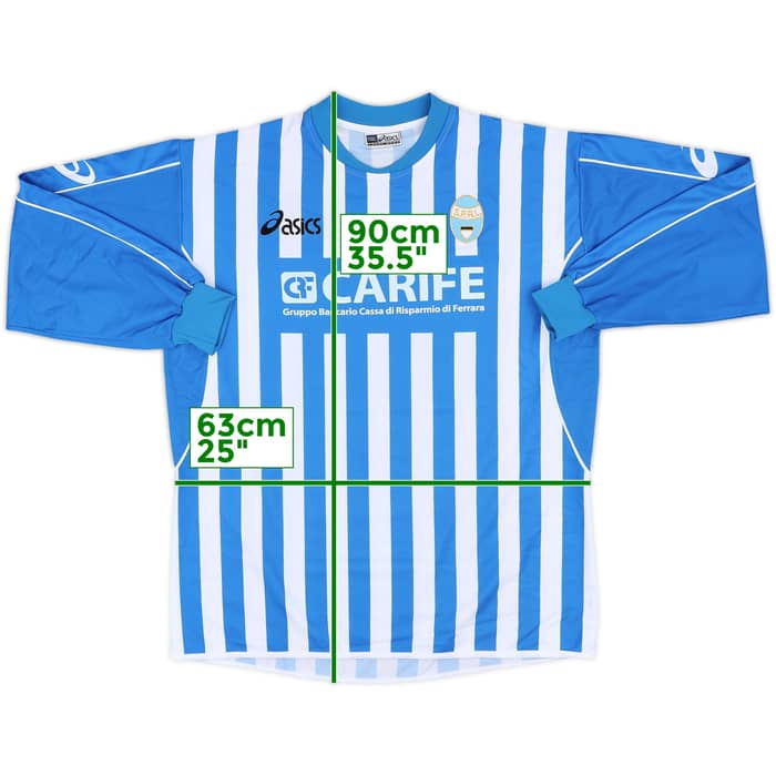 2003-04 SPAL Home L/S Shirt - 9/10 - (XL)