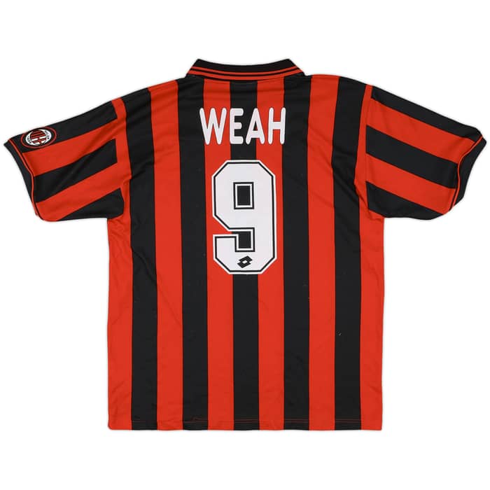 1996-97 AC Milan Home Shirt Weah #9 - 7/10 - (XL)