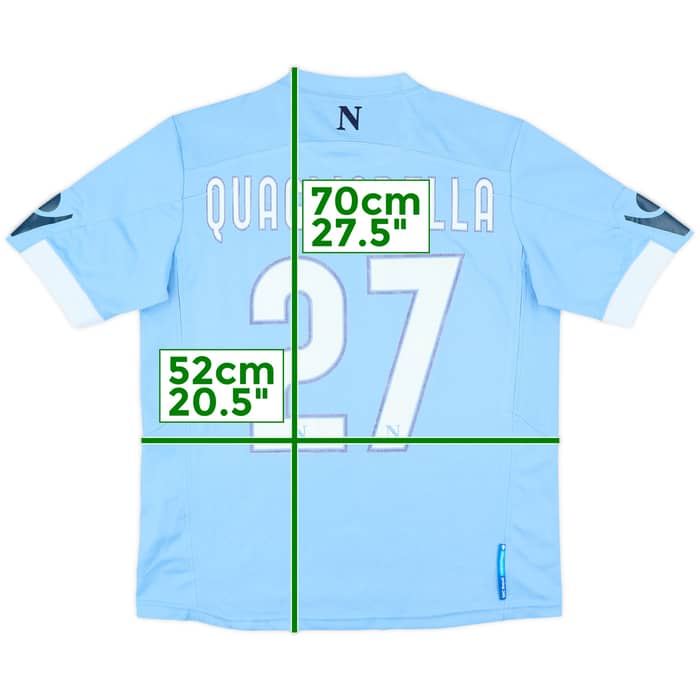 2010-11 Napoli Home Shirt Quagliarella #27 - 8/10 - (XL.Boys)