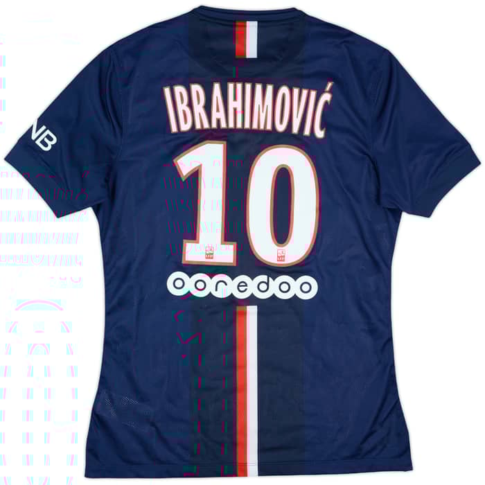 2014-15 Paris Saint-Germain Authentic Home Shirt Ibrahimovic #10 - 10/10 - (L)