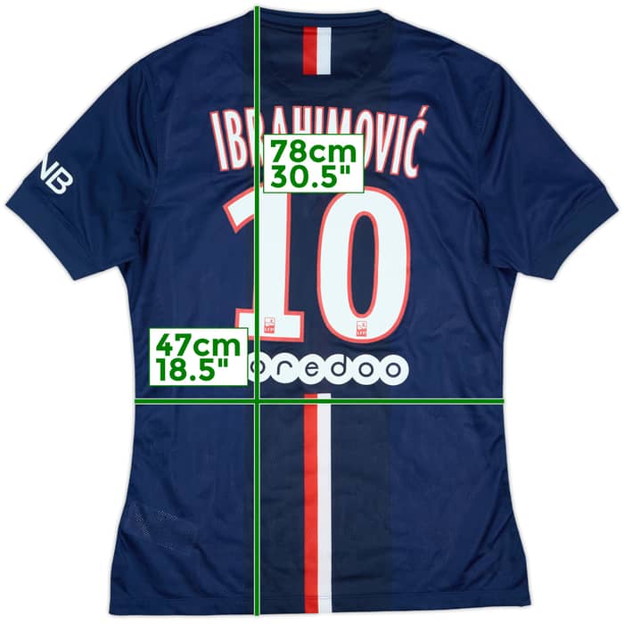 2014-15 Paris Saint-Germain Authentic Home Shirt Ibrahimovic #10 - 10/10 - (L)
