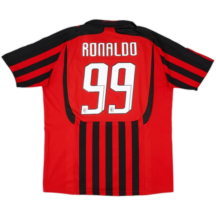 2007-08 AC Milan Home Shirt Ronaldo #99 - 8/10 - (XL)