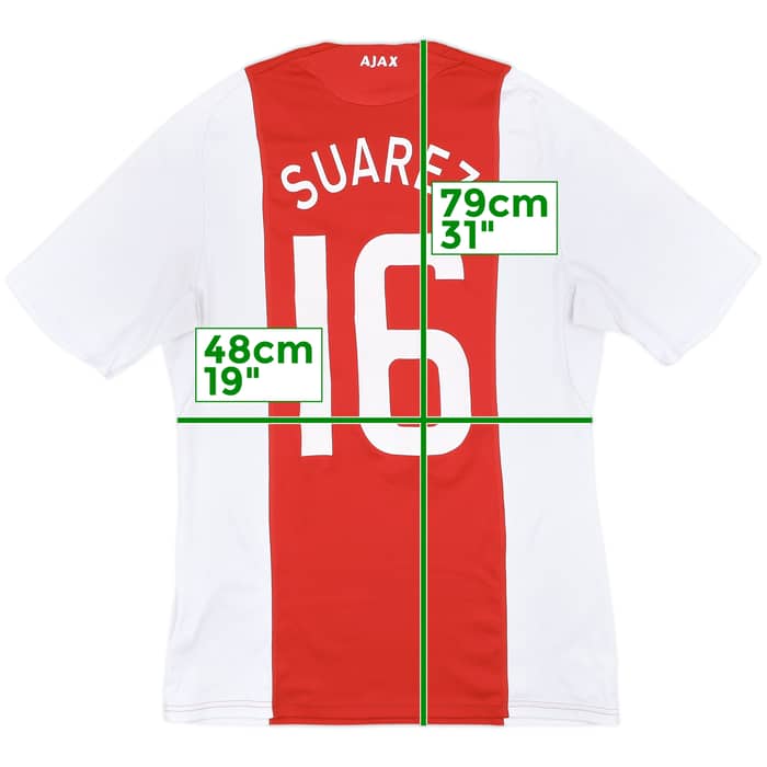 2008-09 Ajax Home Shirt Suarez #16 - 4/10 - (M)