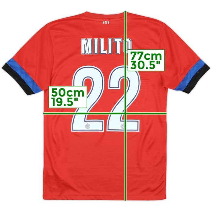 2012-13 Inter Milan Away Shirt Milito #22 - 7/10 - (S)