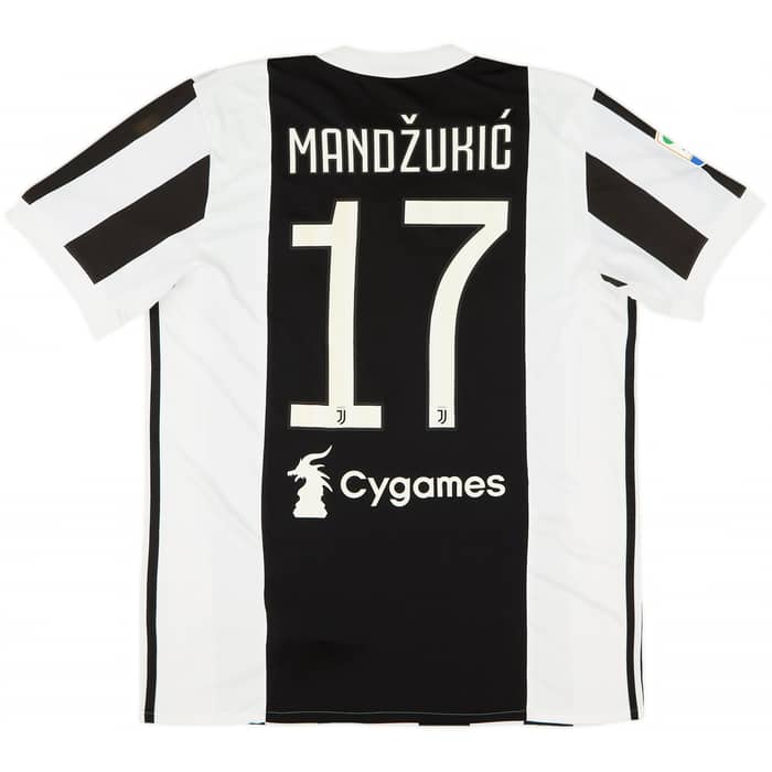 2017-18 Juventus Home Shirt Mandzukic #17 - 6/10 - (L)
