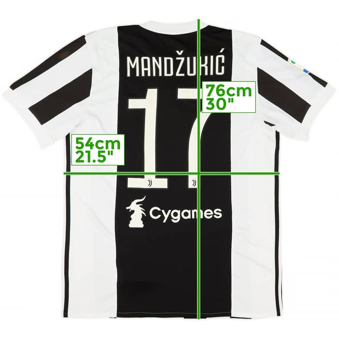 2017-18 Juventus Home Shirt Mandzukic #17 - 6/10 - (L)