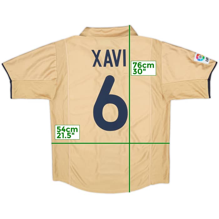 2001-03 Barcelona Away Shirt Xavi #6 - 9/10 - (L)