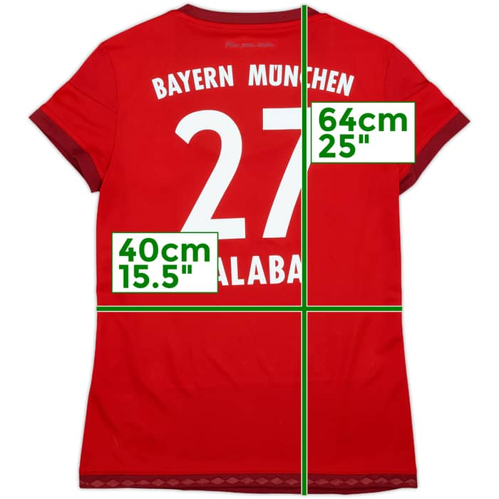 2015-16 Bayern Munich Home Shirt Alaba #27 - 10/10 - (Women's S)