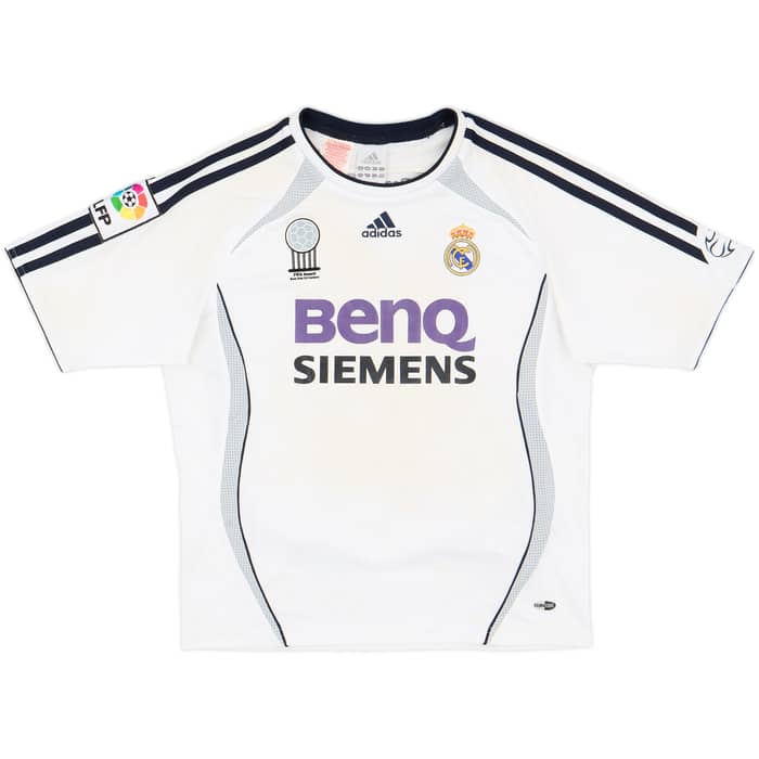 2006-07 Real Madrid Home Shirt - 7/10 - (M.Boys)