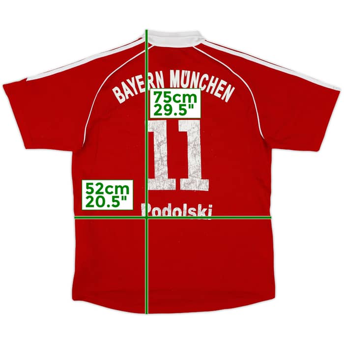 2006-07 Bayern Munich Home Shirt Podolski #11 - 6/10 - (XL.Boys)