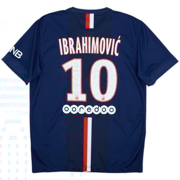 2014-15 Paris Saint-Germain Home Shirt Ibrahimovic #10 - 5/10 - (M)