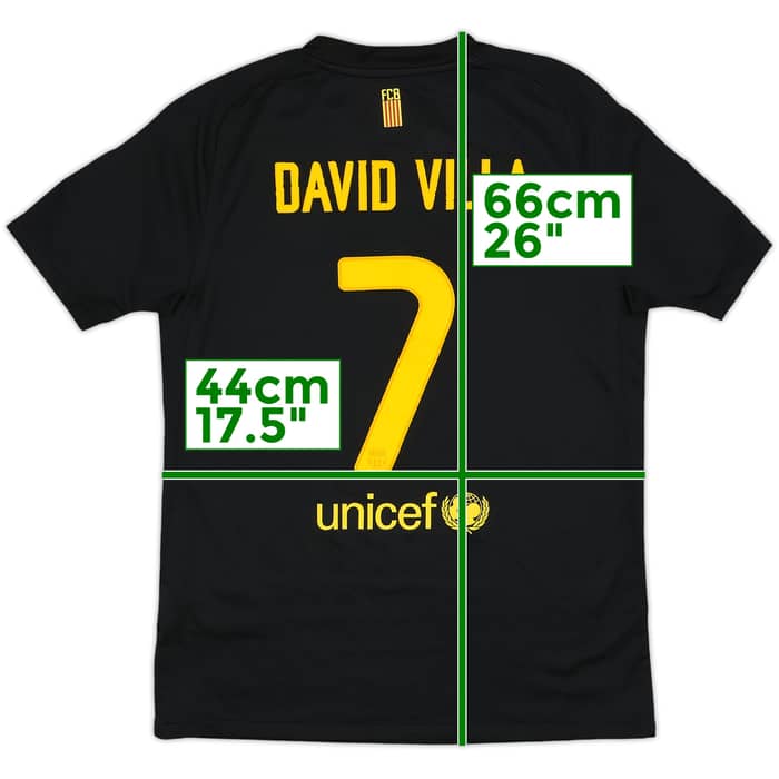 2011-12 Barcelona Away Shirt David Villa #7 - 7/10 - (L.Boys)