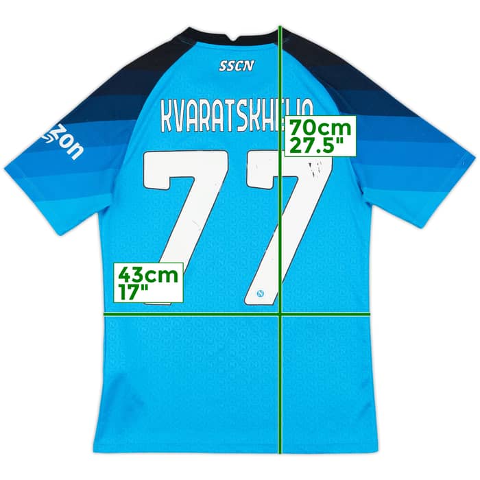 2022-23 Napoli Home Shirt Kvaratskhelia #77 - 6/10 - (S)
