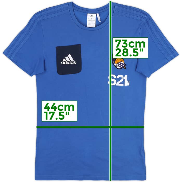 2013-14 Real Sociedad adidas Cotton Tee - 8/10 - (S)