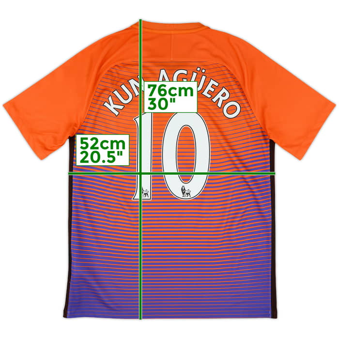 2016-17 Manchester City Third Shirt Kun Aguero #10 - 10/10 - (M)