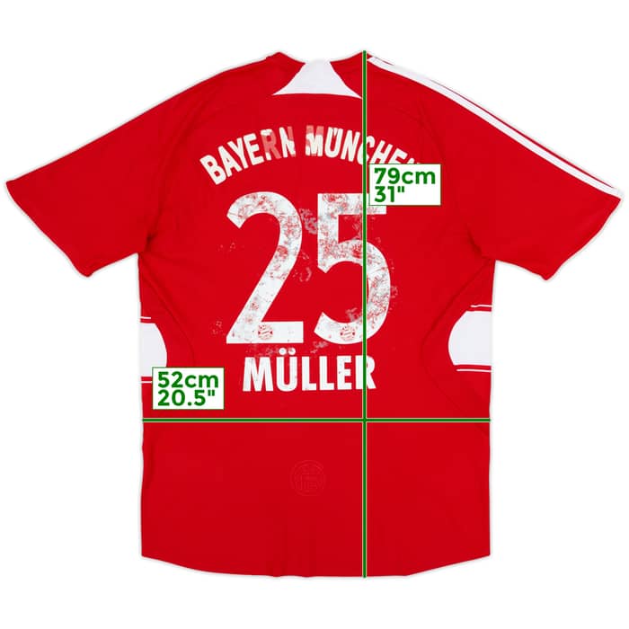 2008-09 Bayern Munich Home Shirt Muller #25 - 4/10 - (M)