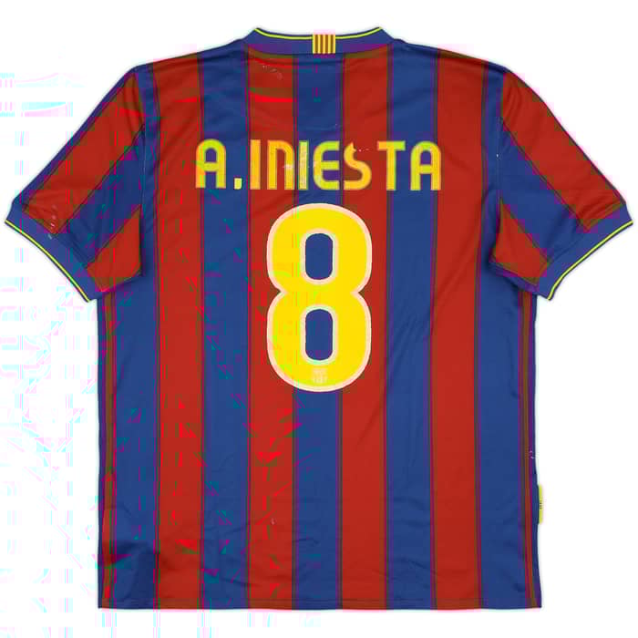 2009-10 Barcelona Home Shirt A.Iniesta #8 - 4/10 - (L)