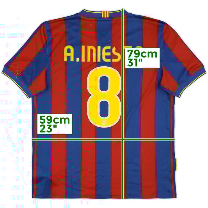 2009-10 Barcelona Home Shirt A.Iniesta #8 - 4/10 - (L)