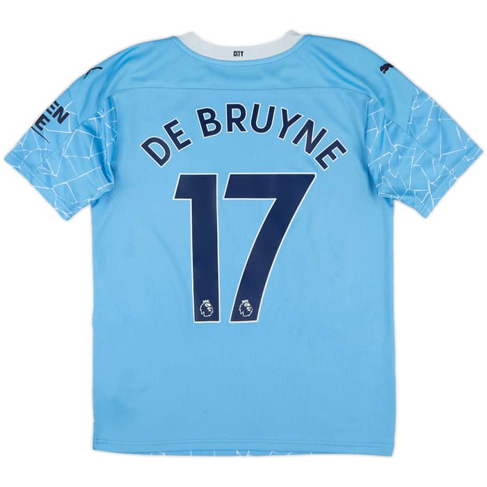 2020-21 Manchester City Home Shirt De Bruyne #17 - 9/10 - (S)