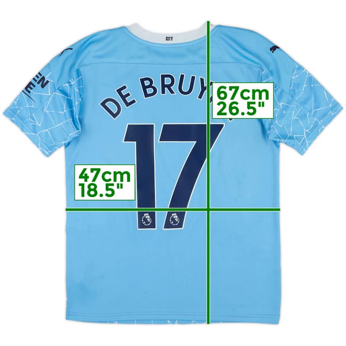 2020-21 Manchester City Home Shirt De Bruyne #17 - 9/10 - (S)