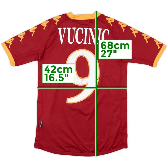 2010-11 Roma Home Shirt Vucinic #9 - 6/10 - (L.Boys)