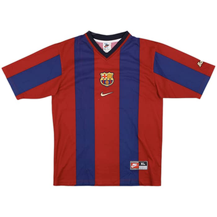 1998-00 Barcelona Basic Home Shirt - 6/10 - (XL.Boys)