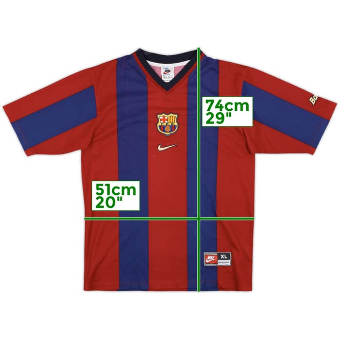 1998-00 Barcelona Basic Home Shirt - 6/10 - (XL.Boys)