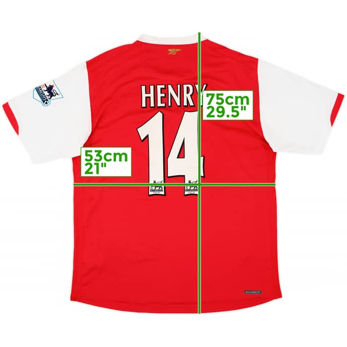2006-08 Arsenal Home Shirt Henry #14 - 6/10 - (M)
