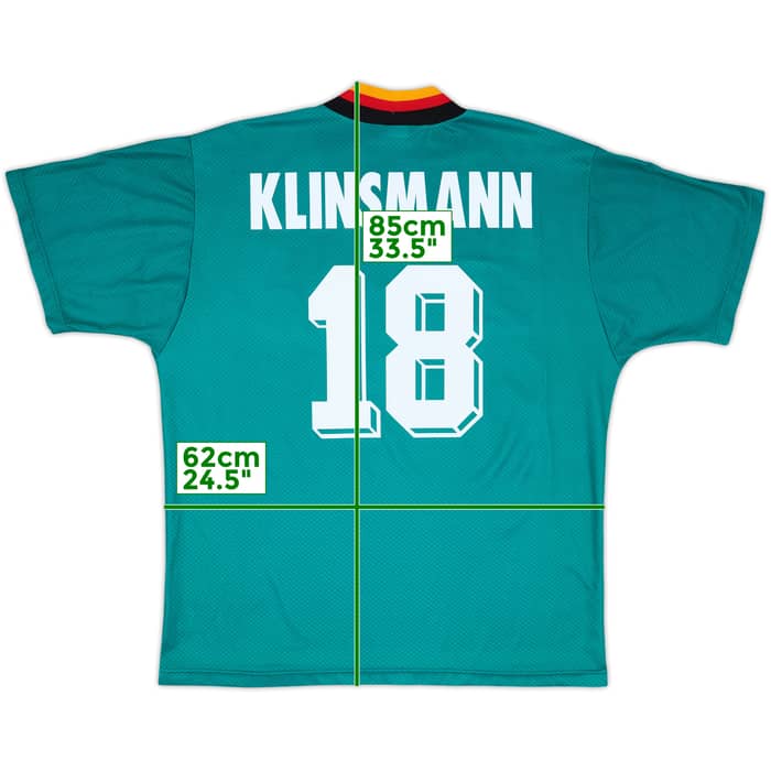 1994-96 Germany Away Shirt Klinsmann #18 - 9/10 - (XL)