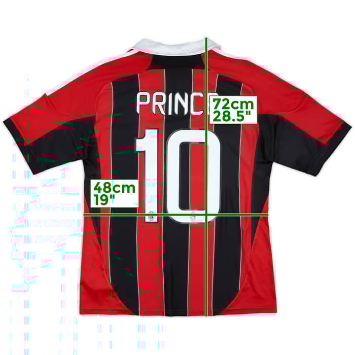 2012-13 AC Milan Home Shirt Prince #12 - 6/10 - (M)