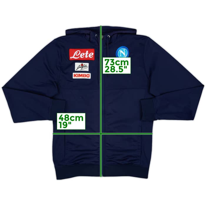 2015-16 Napoli Macron Hooded Track Jacket - 5/10 - (L)