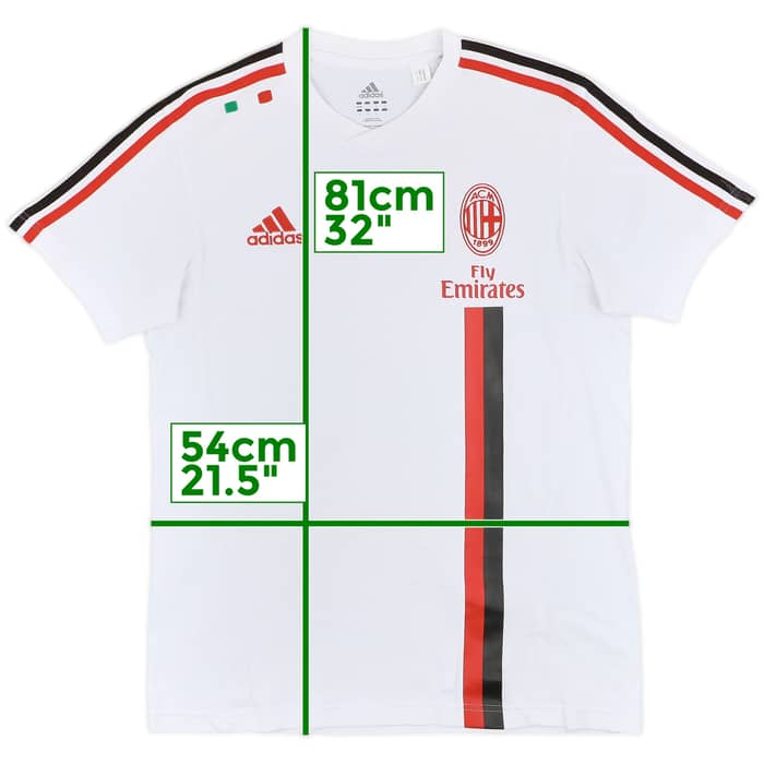 2011-12 AC Milan adidas Cotton Tee - 9/10 - (M)