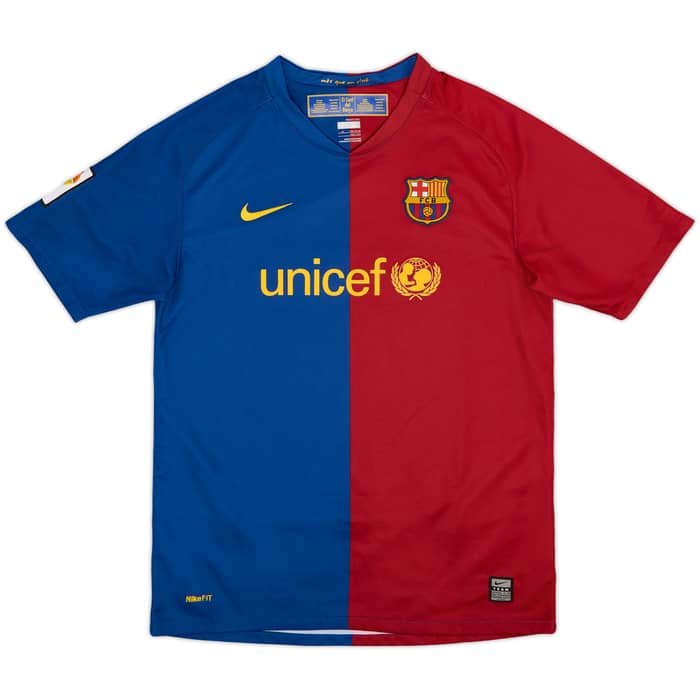 2008-09 Barcelona Home Shirt - 10/10 - (XL.Boys)